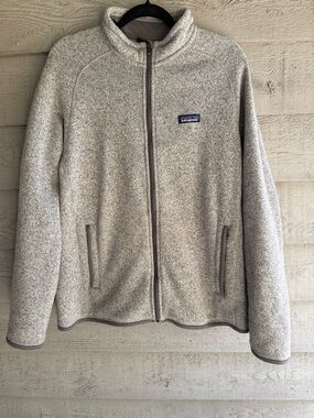 Patagonia Heather Gray Full-Zip Fleece Jacket